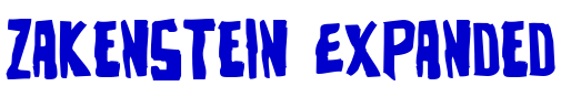 Zakenstein Expanded Schriftart